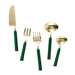 Couverts étonnants ensembles de vaisselle modernes en acier inoxydable 5 Pcs Fourchettes Couteaux Cuillères Couverts à prix raisonnable - Product Image 3