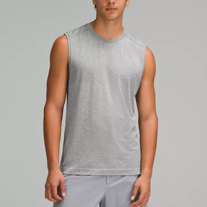 Camiseta sin mangas de algodón para hombre con logotipo personalizado Camisetas sin mangas de diseño suelto de verano Chaleco deportivo - Product Image 1
