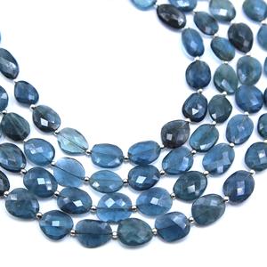 Musgo aguamarina facetado forma ovalada cuentas naturales hechas a mano 10 ''fabricación de joyas cuentas tamaño 10X14MM a 11X14MM aprox. - Product Image 1