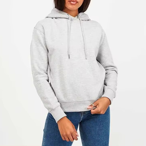 Sweat-shirt à capuche en tricot d'hiver pour femmes, pull-over court, 100% coton, style unique de haute qualité - Product Image 6