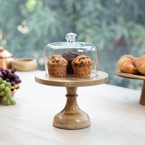 Nouveau support à gâteau vintage en bois de manguier - Product Image 1