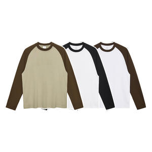 Ville Sports <b>Men's</b> Casual Regular Fit Raglan T <b>Shirt</b> High Quality 270 Grams 100% Cotton Color Block T <b>Shirts</b> - Product Image 5