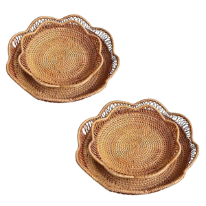 Plateau en rotin multifonctionnel parfait pour un usage domestique, restaurants et divertissements - Product Image 1