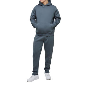 Ensemble survêtement brodé de haute qualité en gros avec logo personnalisé, deux pièces, sweat-shirt et pantalon de survêtement - Product Image 1