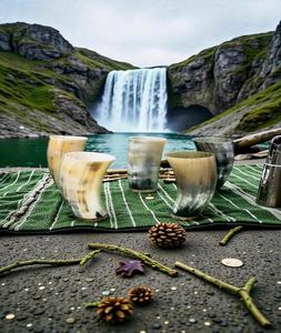 Verre à bière en corne noire fait à la main, coupe à boire en corne, exportation indienne à bas prix - Product Image 4