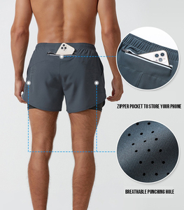 Vente en gros OEM Short de gym pour hommes de haute qualité avec impression par compression personnalisée Boxer de fitness en nylon respirant motif de rue principale - Product Image 4