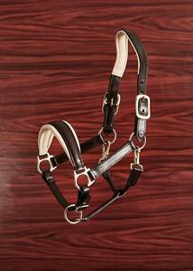 Herrajes de cuero Halter de latón plateado con broche rápido para un alivio rápido Marrón/Beige - Product Image 5