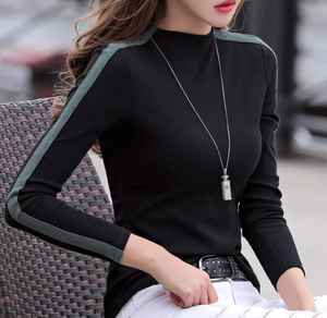 Camiseta de manga larga de algodón 100% para mujer, Camiseta de cuello sólido con estampado personalizado, camisetas transpirables de estilo informal de talla grande para hombre - Product Image 1