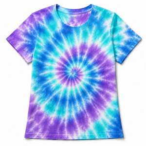 เสื้อยืดผู้หญิงสีพาสเทลลายมัดย้อม ทรงปกติ ผ้าฝ้าย 100% คอกลม แขนสั้น สไตล์ลำลอง เสื้อผ้าสตรีทแวร์สำหรับฤดูร้อน รับผลิตตามแบบ OEM - Product Image 4
