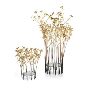 Sculpture de feuille de maintien en aluminium avec base rectangulaire finition argentée brillante vente au prix de gros - Product Image 4