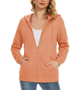 Sudadera con capucha de lana para mujer al por mayor de alta calidad, abrigos con cremallera para mujer, sudaderas de manga larga, ropa deportiva informal para correr - Product Image 4