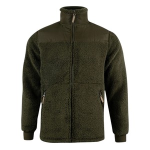 Veste en polaire sherpa pour homme, service OEM, Gen2, olive foncé, prix d'usine, veste d'hiver chaude de luxe pour homme - Product Image 1