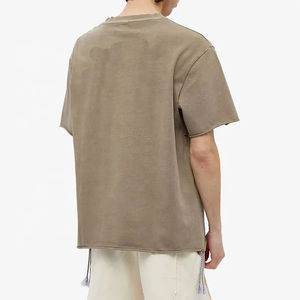 T-shirts Homme Grande Taille Délavés à l'Acide Nouvelle Tendance Haute Qualité 100% Coton Effet Vieilli Épaules Tombantes Impression DTG - Product Image 2