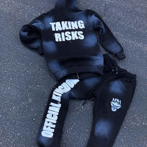 Ensemble de survêtements deux pièces pour hommes, veste à fermeture éclair décontractée et pantalon de survêtement, vêtements de sport pour la course à pied - Product Image 3