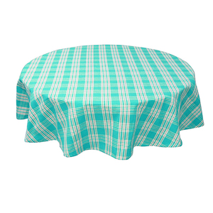 Wholesale Dinning Decor Cotton Linen Wrinkle Free Anti-Fading Table Cloth <b>Checkered</b> Embroidered <b>Tablecloths</b> With Tassels - Product Image 3