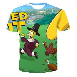 Nueva camiseta de dibujos animados de moda 3D impresa verano moda hombres y mujeres deportes camisas de manga corta nueva camiseta de dibujos animados de moda - Product Image 3