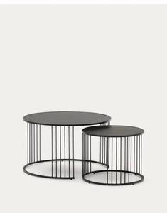 Idea lujo hecho a mano estilo Industrial Metal anidamiento mesas auxiliares café comedor sala de estar juego de 2 muebles para el hogar - Product Image 5