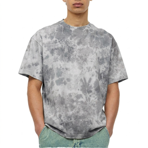 T-shirt Homme en Toile Polyester/Coton Délavée à l'Acide, Coupe Classique, Manches Courtes, Respirant, Grammage Lourd - Product Image 3