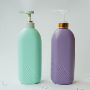 La mejor calidad, botella de bomba de plástico HDPE de 750ml, diseño multicolor, embalaje cosmético OEM para limpiador Facial, champú, espuma, Vietnam - Product Image 3