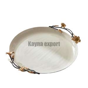 Nuevo último diseño, decoración de mesa de Metal elegante, hoteles y restaurantes, bandeja decorativa para servir comida artesanal - Product Image 3