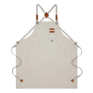2025 Professional Cross Back <b>Cooking</b> <b>Apron</b> Sleek Sleeved Design with Two Convenient Pockets - Product Image 4