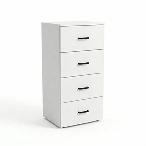 Modern Durable Square Office <b>Cabinet</b> Metal Legs White MDF Freestanding Utility Storage Home Office Commercial Use Assembly - Product Image 1