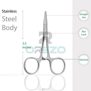Pinza Hemostática Manual de Acero Inoxidable de Fácil Agarre, Recta, Reutilizable, Ligera, con Certificación CE, Instrumento Quirúrgico para Uso Clínico - Product Image 3