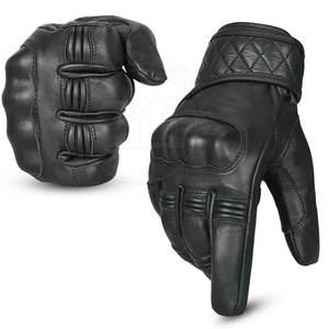 Vente en ligne - Gants de moto en cuir de qualité supérieure, imperméables, respirants, pour usage sportif, style unique, doigts entièrement couverts - Product Image 1