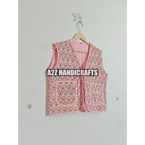 แจ็คเก็ตบุนวมวินเทจทำด้วยมือสำหรับผู้หญิงเสื้อกิโมโนลายดอกไม้เสื้อกั๊กแบบเปิดด้านหน้าเสื้อโค้ทผ้าฝ้ายโบโฮสไตล์ใหม่ของขวัญที่ยอดเยี่ยม - Product Image 3