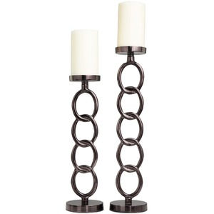 Contemporary Designer <b>Black</b> Metal <b>Candle</b> <b>Holder</b> Modern Decorative Tabletop Accent Elegant Iron Stand for Office and Home - Product Image 3