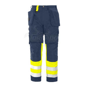 Pantalon de travail réfléchissant haute visibilité pour homme, style droit, plusieurs tailles, sécurité, vente chaude, personnalisé, 100% polyester - Product Image 1