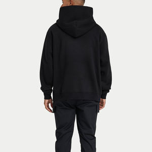 Vente en gros de sweats à capuche unis surdimensionnés en coton vierge de haute qualité pour hommes avec logo personnalisé - Product Image 4