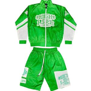 Custom Color Block <b>Men</b> Sets Two Piece <b>Shorts</b> and Jacket Tracksuits Full <b>Zip</b> up Nylon <b>Men's</b> Training Wear Windbreaker <b>Short</b> Set - Product Image 2