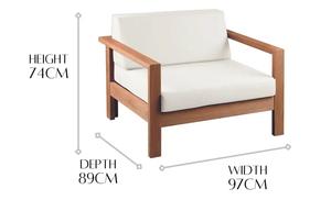 Sofá de jardín moderno, silla, cojín impermeable, tela personalizada, Color, asientos profundos, Patio, muebles de exterior - Product Image 6