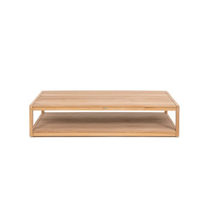 Table basse evelyn en bois de teck massif de bonne qualité avec finition de couleur naturelle pour une utilisation intérieure et extérieure. - Product Image 5