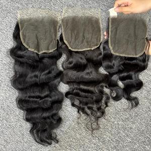 Vente En Gros Extensions De Cheveux Humains Bruts Natural Wave en HD lace 6x6 De La Source De La Plus Haute Qualité - Product Image 2