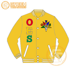 Orden personalizada Eastern Star algodón polar bordado Varsity chaqueta OES transpirable de secado rápido cierre de cremallera chaquetas de mujer - Product Image 1