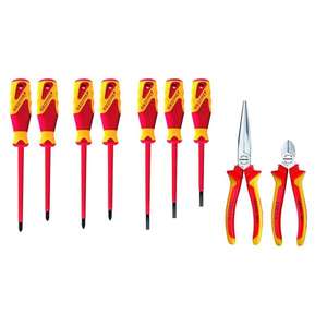 Juego de Destornilladores Surtidos Gedore VDE (9 Piezas) Tablero de Herramientas para Pinzas, para una Organización Eficiente de Herramientas - Product Image 1