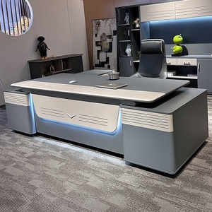 Modern Wooden Executive Office <b>Desk</b> Eco Friendly <b>Extendable</b> Computer Table Easy Assembly Workstation For Commercial Manager - Product Image 3