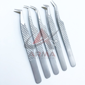 Pince à épiler professionnelle d'extension de cils en acier inoxydable noir plasma méga volume fibre durable pointue pour une utilisation de marque privée - Product Image 5