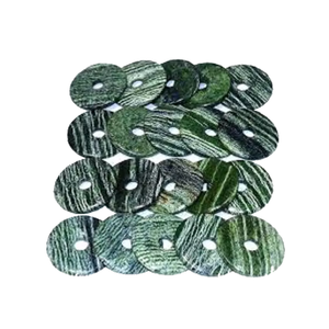Mayorista Green Zebra Jasper Donut Collar Cristal natural Reiki Piedras preciosas Cuentas redondas de cuarzo Ágata Healing Donuts - Product Image 4