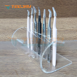 TEEJAY Soporte de Acrílico Transparente para Pinzas de Cejas y Pestañas, Organizador Decorativo de 7 Ranuras para Mostrador - Product Image 6