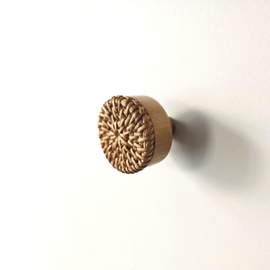 ตะขอแขวนผนังทรงกลมหวายธรรมชาติ งานแฮนด์เมด อุปกรณ์ตกแต่ง - Product Image 2