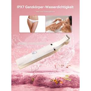 Depiladora Eléctrica Multifuncional Recargable por USB-C para Mujer, con Doble Cuchilla, para Depilación en Húmedo/Seco de Brazos, Piernas y Línea del Bikini, con Bolsa de Almacenamiento - Product Image 3