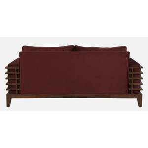 Canapé 3 places en teck contemporain Kingston de couleur rouge vin - Product Image 6