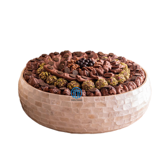 High Quality Eid Holiday Mother of Pearl Serving Trays Capiz Shell Tray <b>Set</b> Serving Handmade in Vietnam Factory Direct OEM ODM - Product Image 1