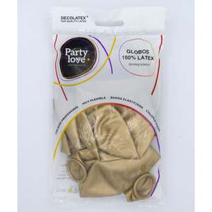 Ballons en latex dorés Party Love 45 cm Premium, lot de 3 - Product Image 1