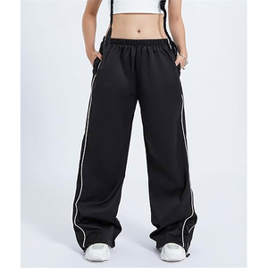 Sweatpants Men Baggy Wide Leg Low Rise <b>Y2k</b> Athletic Loose Fit Comfy Fleece Lined Winter Warm Casual Breathable <b>Pants</b> - Product Image 4