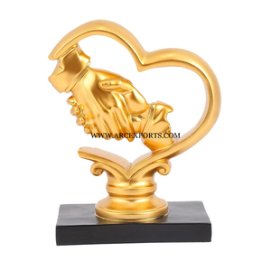 Nuevo diseño moderno artesanía Metal chapado en oro escultura decoración interior hecho a medida aluminio Metal escultura proveedor - Product Image 5