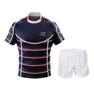 Ensemble d'uniformes de rugby sublimés par logo personnalisé, design confortable et respirant, vêtements de football - Product Image 1